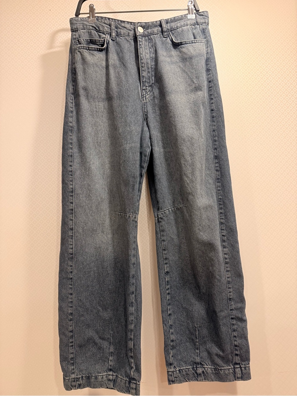Damson Madder Neve Embroidered High-Rise Straight-Leg Jeans Size 12 - Picture 2 of 16